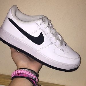 Air Force 1’s w/ Black Swoosh